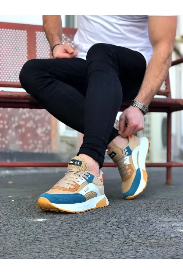 SFTM204 Bej Petrol Erkek Spor Ayakkabı - BEJ SFTM204 Bej Petrol Erkek Spor Ayakkabı - BEJ