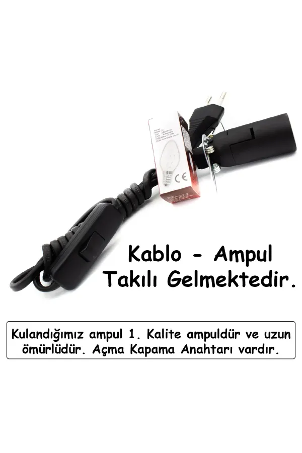 Atatürk Işlemeli Kaya Tuzu Tuz Lambası