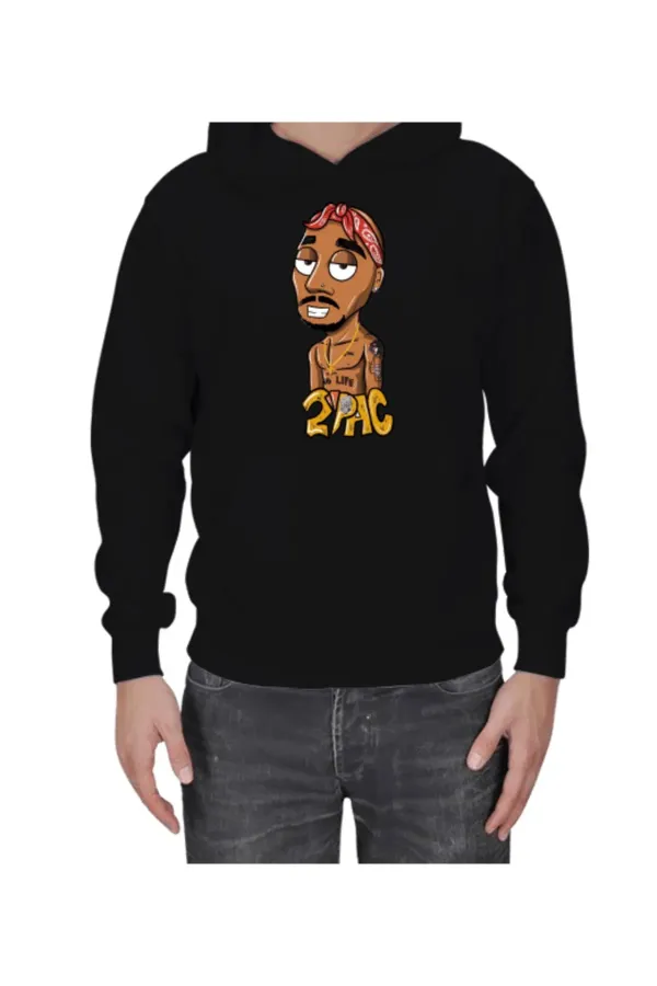 Erkek Siyah Kapüşonlu Sweatshirt Erkek Siyah Kapüşonlu Sweatshirt